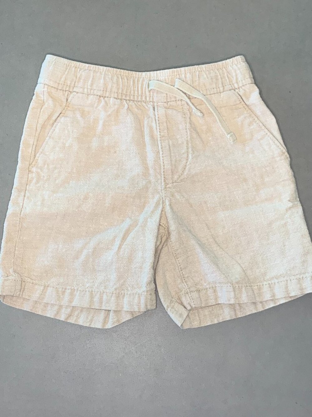 GAP Baby Linen Blend Pull-On Shorts 4T | Neutral Oatmeal Summer Shorts